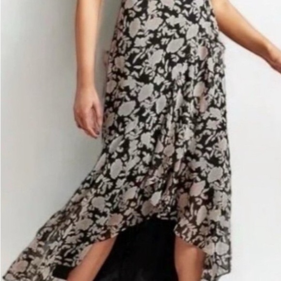 Express Womens Floral Ruffle Dress Fairy Grunge Whimsigoth Asymmetrical Whimsy - Picture 8 of 12